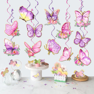 Colgante en espiral de papel con tema de mariposa de estilo moderno, colgante decorativo <span class=keywords><strong>para</strong></span> decoración de fiesta nueva con borde cruzado - Product Image 3