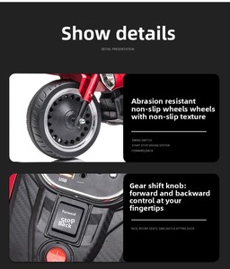 <span class=keywords><strong>Moto</strong></span> électrique à trois roues pour enfants, best-seller, alimentée par batterie, en plastique PP, télécommandée, pour enfants - Product Image 6