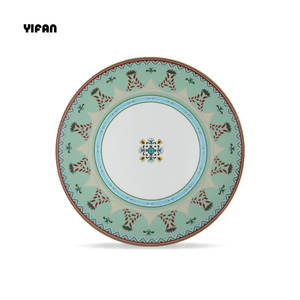 Высококачественная Свадебная китайская элегантная посуда, столовые тарелки для свадеб, зеленые красивые наборы посуды - Product Image 4