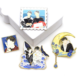 เข็มกลัดติดปกโลหะแบบเคลือบแบบแข็งออกแบบได้ตามต้องการลายอะนิเมะน่ารักแบบ DIY - Product Image 5