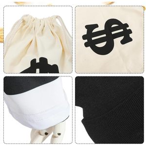 Stadget 6Pcs Robber Costume Women Black White Striped Burglar Outfit Halloween Cosplay Dress Up - Product Image 5