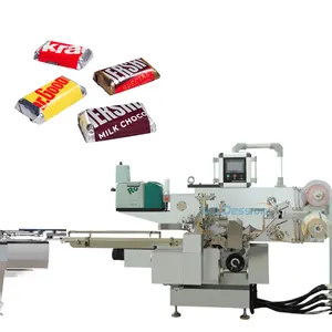 Volautomatische Chocoladereep Candy Biscuit Opvouwbare Verpakkingsmachine