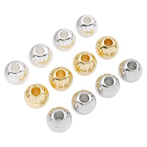 Separador de cuentas de aleación de zinc chapado en cobre, oro y plata para la fabricación de joyas DIY, cuentas redondas de 8 mm, accesorio de tesoro - Product Image 5