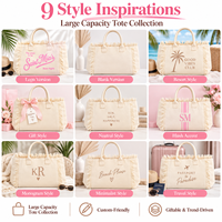 Sac fourre-tout en toile naturelle JC BASIC, série à fond structuré, personnalisable (OEM/ODM), impression sur mesure, faible MOQ, expédition mondiale, vente au détail