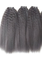 Extensions de cheveux humains indiens Remy Afro Kinky Straight, 100% vierges non traités, bouclés