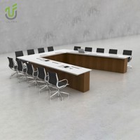 IULTRA Table de salle de réunion ovale contemporaine moderne en MDF gris pour bureau à domicile ou école