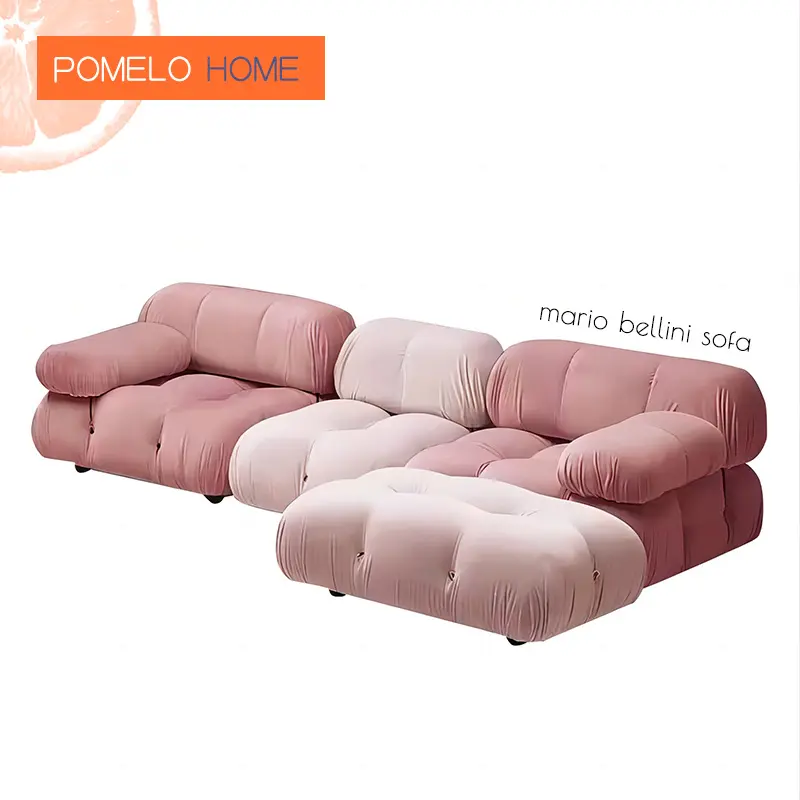 Набор бархатных угловых диванов Pomelohome Bellini Chesterfield, мебель для Марио, модульный диван