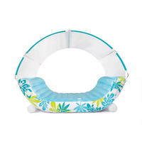 Fauteuil de relaxation gonflable aquatique personnalisé avec auvent arrière amovible, pour bord de mer, lit flottant décontracté et flotteur de piscine