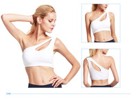 Nouveau soutien-gorge de sport asymétrique 15 couleurs sexy, respirant, à séchage rapide, anti-choc, pour le yoga et l'entraînement, durable et écoresponsable