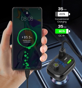 Ldnio c704q sản phẩm sáng tạo kép <span class=keywords><strong>USB</strong></span> 3.1A hiển thị kỹ thuật số không dây FM xe sạc cho điện thoại di động máy tính bảng sử dụng sạc - Product Image 2