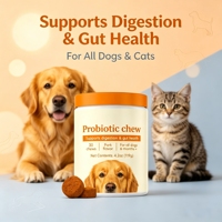 Probiotiques pour animaux de compagnie de dernière génération, comprimés à mâcher pour l'équilibre de la flore intestinale, produits et suppléments pour la santé des animaux, soins intestinaux, probiotiques pour chiens