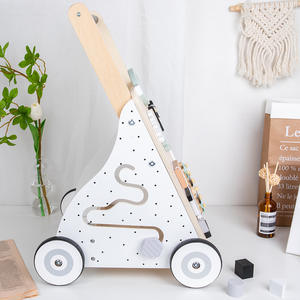 Il centro di attività Multiple del giocattolo per bambini sviluppa le abilità motorie girello in legno <span class=keywords><strong>Push</strong></span> and <span class=keywords><strong>Pull</strong></span> Learning Activity Walker - Product Image 5