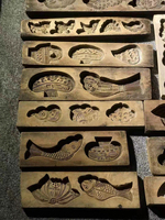 Accessoires de décoration murale de moule de gâteau de lune vintage en bois massif antique chinois