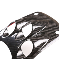 Couverture de panneau de garniture du bouton de changement de vitesse de la console centrale en fibre de carbone pour Ferrari 458 2011-2016, accessoires de décoration intérieure de voiture