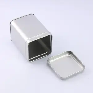 Wholesale Black Square Tea Tin Box Tea Container Herbs And Spices Packing Box