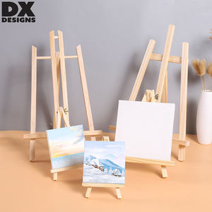 Заводская оптовая продажа, набор растянутых мини-мольбертов и деревянных мольбертов, многоразмерный мини-мольберт с холстом, наборы для рисования детей - Product Image 4