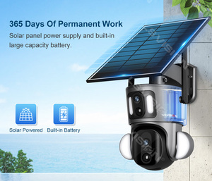 LS VISION 2K dual lens wifi solar powered bateria câmera de segurança sistema 4k wifi segurança sem fio ptz câmera solar - Product Image 4