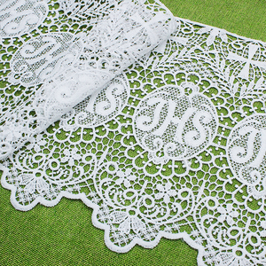 한국 자수 레이스 23cm 패션 의류 수용성 속이 빈 가장자리 장식 바지용 바코드 스플라이싱 야드 - Product Image 4