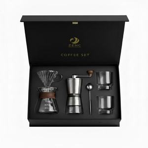 Set de Preparación de Café al por Mayor con Marca Privada, 5 en 1, Molinillo Manual de Acero Inoxidable, Set de Goteo Profesional con Personalización de Marca - Product Image 6