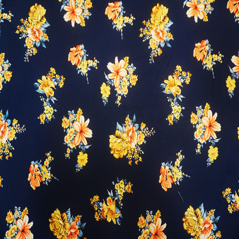 Factory Hot Sale Printed Plain Rayon Fabric Women's Viscose Cotton Fabric Textile Material Flower Weaving