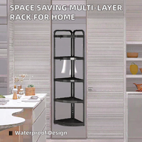 Étagère de rangement portable multi-niveaux en plastique, étanche et pratique, idéale pour la cuisine – Offre spéciale usine