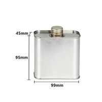 RunLin Wholesale, boîte en fer blanc carrée de 200 ml, personnalisable, pour le stockage d'huiles alimentaires, avec couvercle à anneau de traction, pour huile d'olive, huile de coco, huile de canola
