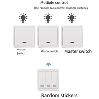 Commutateur intelligent Télécommande murale Wifi Life Wifi Interrupteur mural 1/2/3/4 voies Variateur d'éclairage mural Wifi