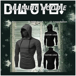 Liu Ming Vente en gros Sweat à capuche de jogging de gym pour hommes, sweat-shirt décontracté à manches longues grande taille, hiver solide polyester/coton - Product Image 2