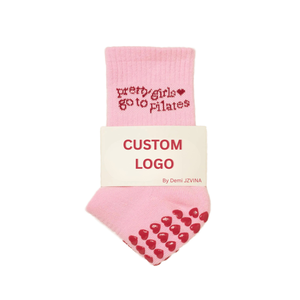 Chaussettes de sport pour femmes 100% coton |   Chaussettes antidérapantes pour yoga et pilates |   Vêtements de sport respirants en tricot - Product Image 1