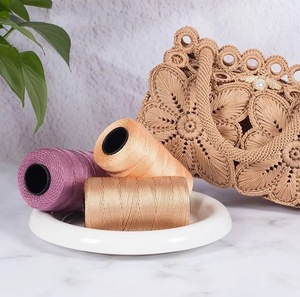 1mm 중공 꼰 폴리 프로필렌 로프 DIY 크로 셰 뜨개질 모자 가방 슬리퍼 아이스 대마 실 경량 뜨개질 밝은 실크 실 원사