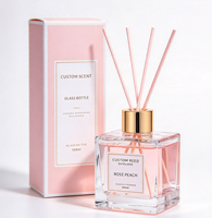 Diffuseur de parfum d'ambiance de luxe en verre avec bâtonnets, emballage personnalisé, cadeau idéal pour hôtels et spas