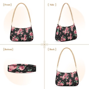 New Style Luxury Women <b>Handbags</b> <b>Chain</b> Women Luxury Purse Tote Bag Customs logo Flower Print for Sale - Product Image 2