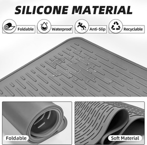 Silikon-Herdplattenschutzmatte 71x51cm, Hitzebeständig bis 450°C ° F Arbeitsplattenabdeckung für Elektrische Glaskeramikkochfelder, Multifunktionale Trockenmatte - Product Image 3