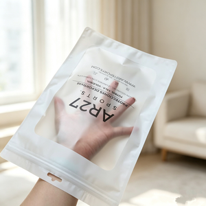 Custom Logo White Matte Zipper Pouch Clear Window Plastic Resealable Packaging Ziplock Bag with Hang Hole for Sports Accessories - Product Image 2