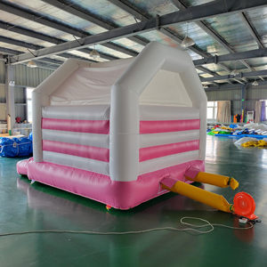 Lớp thương mại di động nhà bị trả lại lâu đài bơm hơi với vật liệu PVC ngoài trời bên sân sau chanh nảy LM-009 - Product Image 4