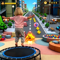 Parc de trampolines somatosensoriel avec jeux interactifs sur mur de projection, 1 à 3 joueurs, équipement de fitness pour enfants