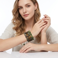 Bracelet en perles de jade tendance, fait main en macramé, pierre naturelle, cordon coulissant réglable, bijoux cadeau, vente en gros, bracelet pour femme