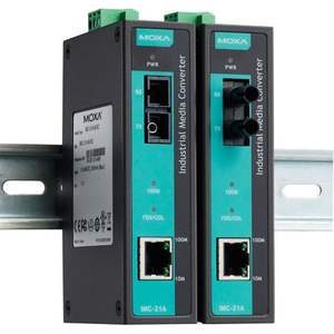 Convertidor de Medios Industrial Moxa IMC-21A, Ethernet a Fibra, Conector SC de 100M - Product Image 1
