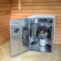 Boîte à selle en acier robuste - Armoire de rangement pour équipement équestre verrouillable