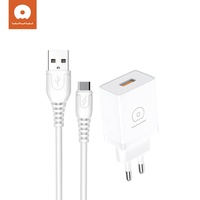 Adaptor usb pengisi daya dinding, charger rumah usb tunggal 3,5a dengan set kabel mikro dan tipe c, jumlah besar