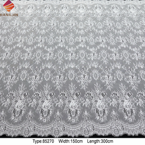 Tissu de <span class=keywords><strong>dentelle</strong></span> de mariée de mariage français 3*1.5 mètres de tissu de <span class=keywords><strong>dentelle</strong></span> de Chantilly blanc <span class=keywords><strong>ivoire</strong></span> - Product Image 2