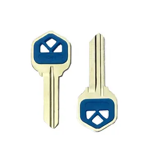 clave en blanco de níquel plata llave de casa en blanco con cabeza de goma ranura personalizado para la puerta de la casa