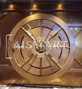 Puerta de Estilo Industrial <span class=keywords><strong>Retro</strong></span>, Decoración de Hierro Forjado, Puerta de Escape, Estilo Bóveda, Puerta Interior Creativa, Apertura Plana Personalizada - Product Image 5