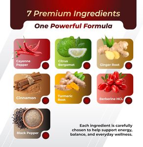 Cápsulas de Pimienta Cayenne OEM con Jengibre, Canela, Cúrcuma, Berberina y Bergamota Cítrica, Suplemento para el <span class=keywords><strong>Bienestar</strong></span> General - Product Image 5