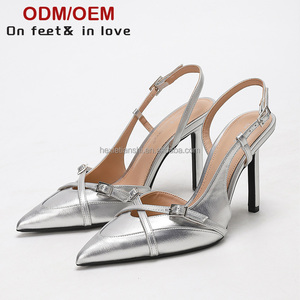 Escarpins Élégants et Sexy pour Femme, à Bout Pointu et Bride Arrière, Poids Léger, Plateforme de 9,5 cm, Design Peu Décolleté, Tendance pour l'Automne - Product Image 1