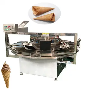 Machine semi-automatique pour la fabrication de cornets de crème glacée à crêpes