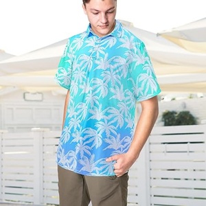 Camisa Deportiva de Golf para Hombre, Corte Regular, Transpirable, de Secado Rápido, con Tejido de Punto a Rayas, Manga Corta y Cuello - Product Image 2