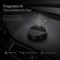 Diffuseur d'aromathérapie de luxe rond en métal pour tableau de bord de voiture, décoration esthétique de table, cadeau personnalisé haut de gamme