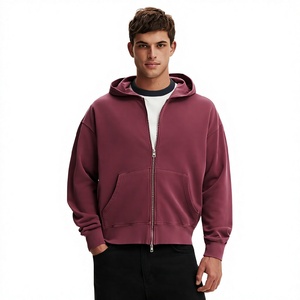 Men's <b>Zip</b> Up <b>Hoodie</b> Sweatshirt Casual Long Sleeve Fleece Hooded Jacket with Full Zipper and Kangaroo <b>Pockets</b> for Sports Outdoor - Product Image 6