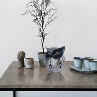 Statue en forme de hibou oiseau moderne petite Sculpture décorative ornement Figurine abstraite résine artisanat pour cadeaux décorations pour la maison
